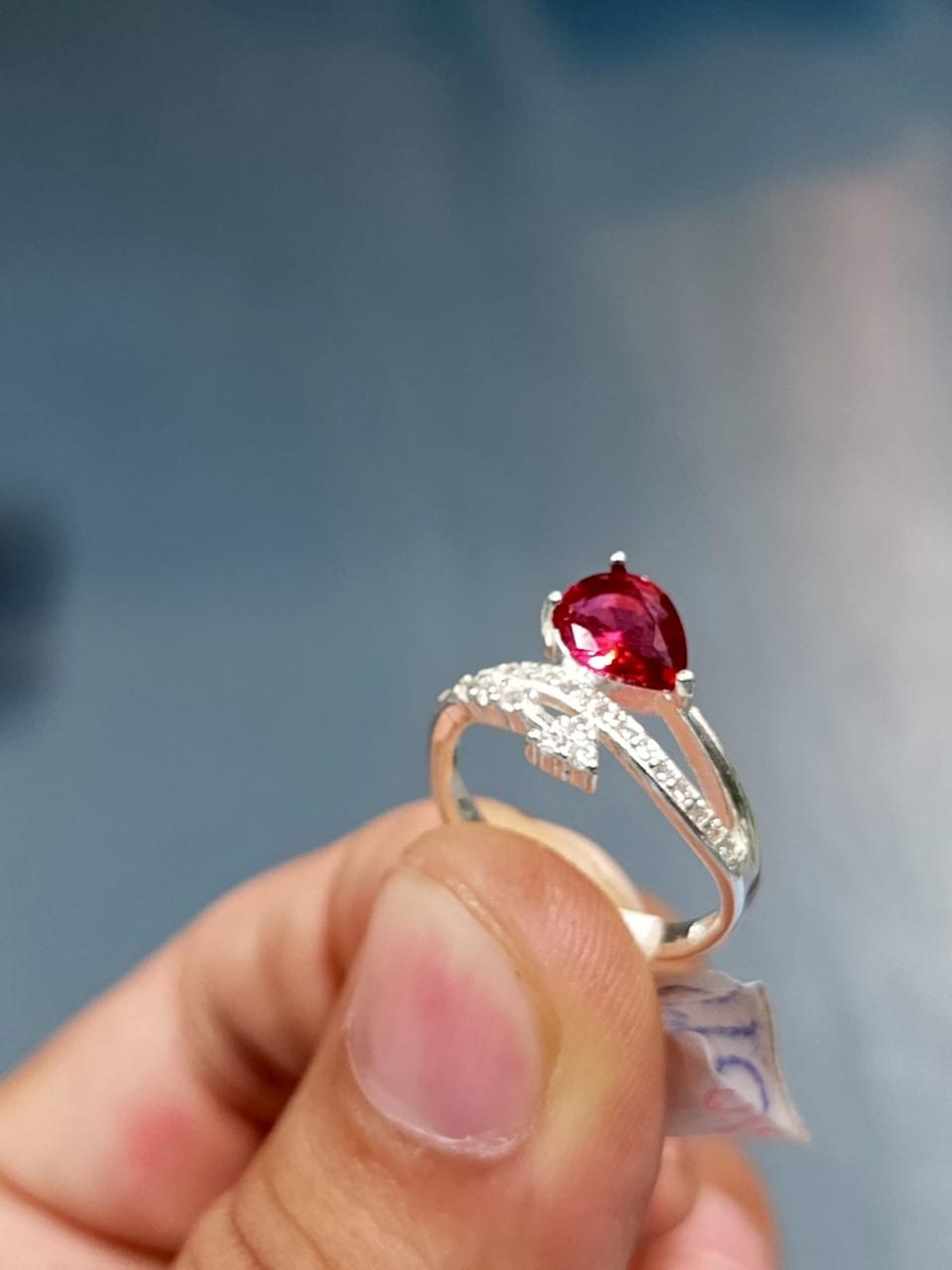 Italian Silver ring rhodonite