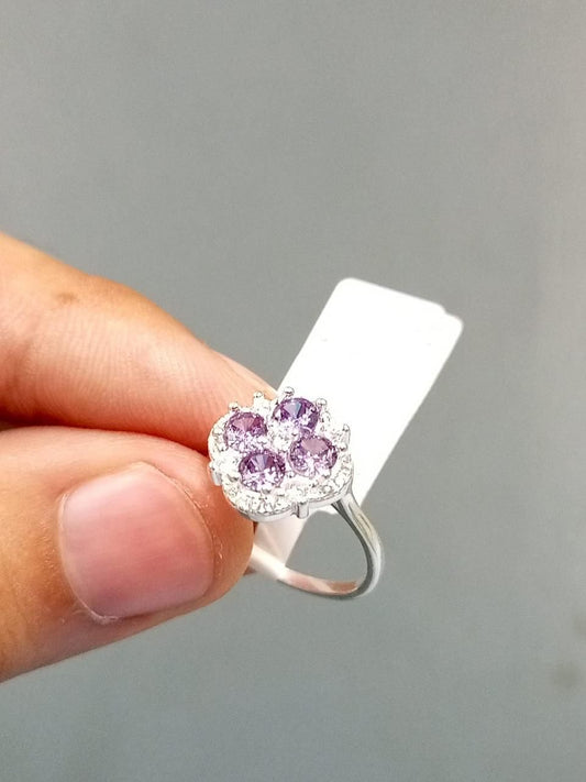 Italian Purple stone Silver ring