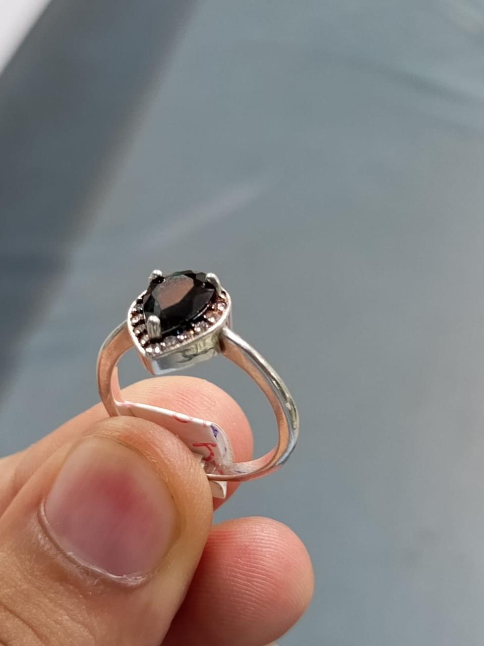 Black Stone Silver Ring