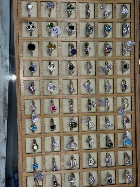 Silver Stone rings In all Colour nd different designs